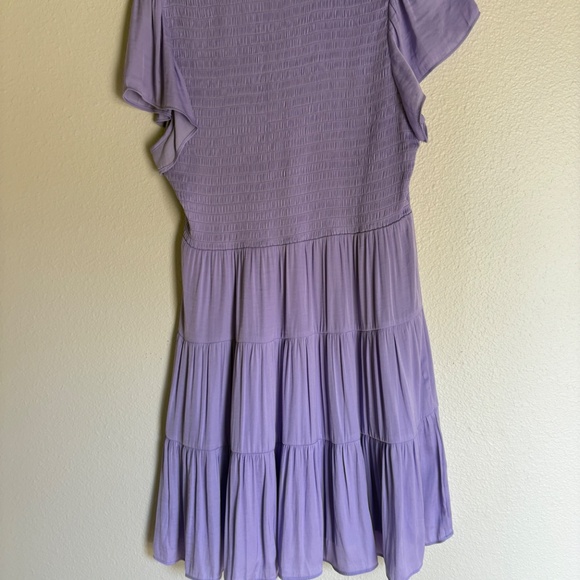 NWT Short Sleeve Smocked Tiered Mini Dress - Picture 4 of 4